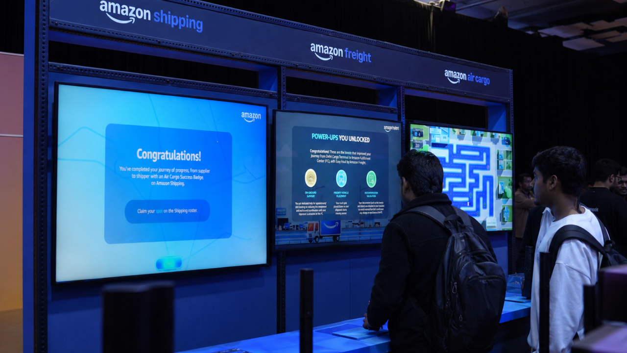 Interacrive gamified screen at amazon